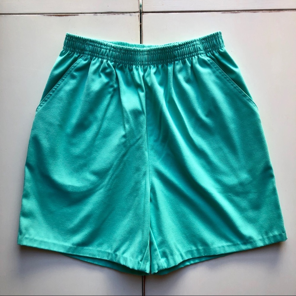 •Vintage• high waist aqua shorts